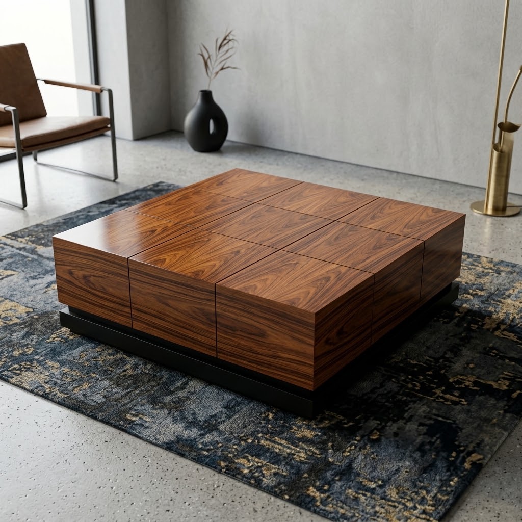 1 Modern Wooden Center Table - Image 1